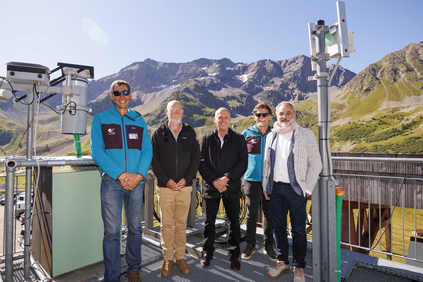 Visite du toit terrasse, délégation scientifique