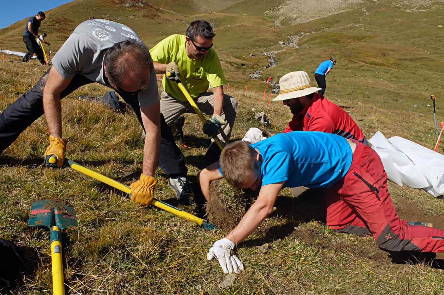 Les travaux de mise en place des alpages volants