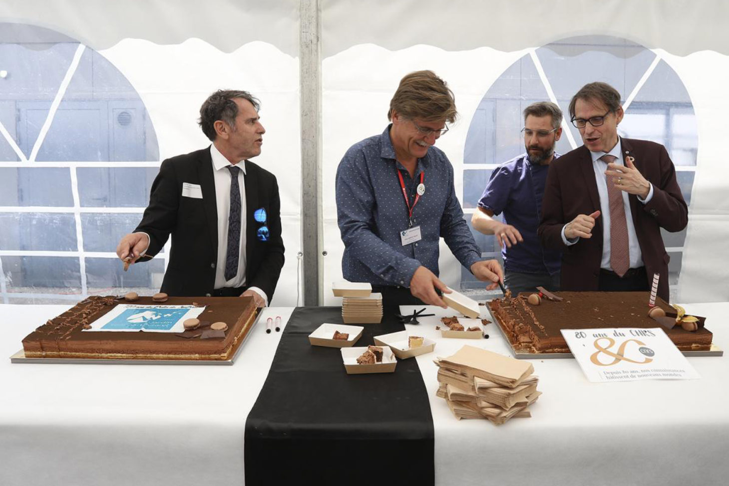 Le buffet lors des 120 ans du jardin